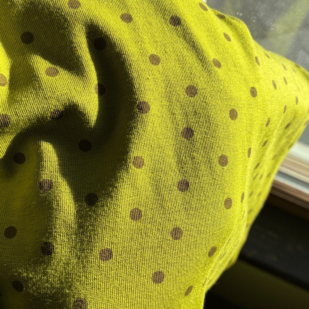 Gudrun Sjoden Green with brown Polka Dots Sleeveless Midi Dress - Picture 8 of 8